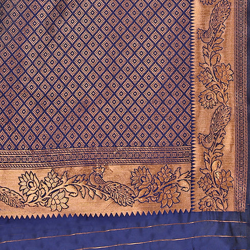 Vasthrlay Pink Kanjivaram Unstitched Saree