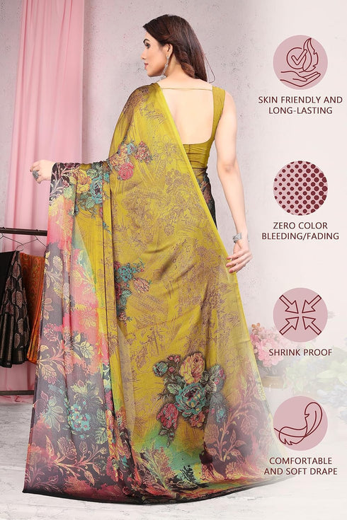 Vasthrlay Fashion Chiffon Dusty Turquoise Ethnic Wear