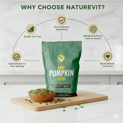 Nature Vit Pumpkin Seeds Raw| Protein-Rich & Immunity Booster