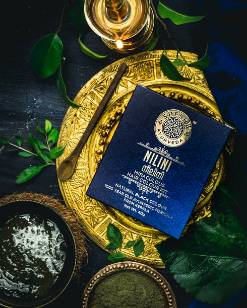 Shesha Ayurveda Nilini Ayurvedic Hair Color Kit - Natural Black