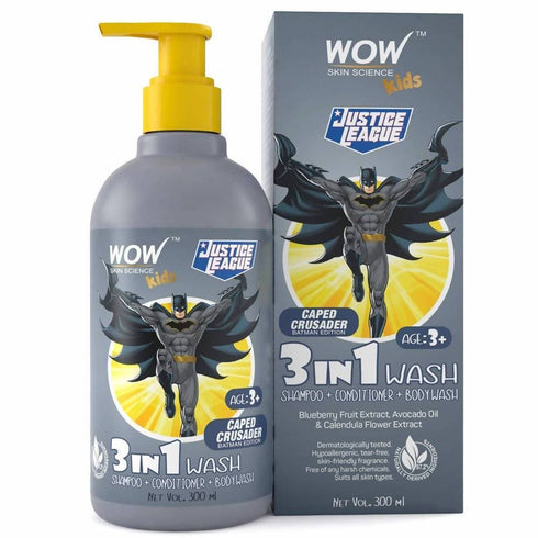 Wow Skin Science Kids 3 in 1 Wash Caped Crusader Batman Edition