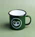 Sleepy Owl Coffee Enamel Mug