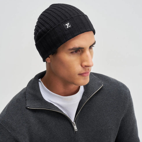 XYXX Winter Beanie - Pitch Black