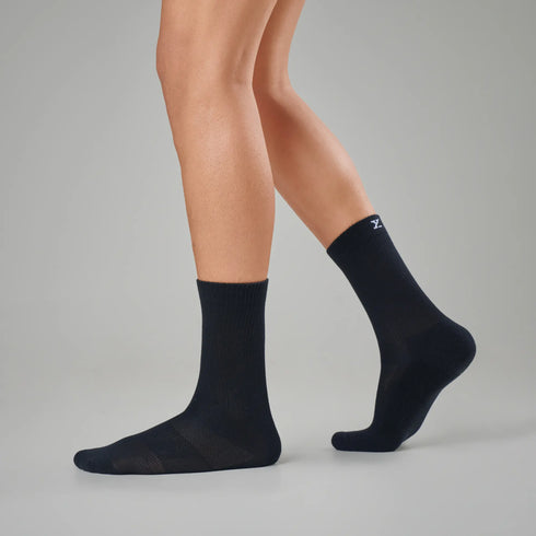 XYXX Crew-Length Socks - Pitch Black (Pack of 3)