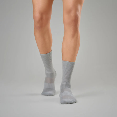 XYXX Crew-Length Socks - Cement Grey