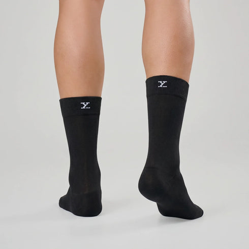 XYXX Crew-Length Socks - Pitch Black