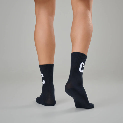 XYXX Crew Calf Length Socks - Ink Black