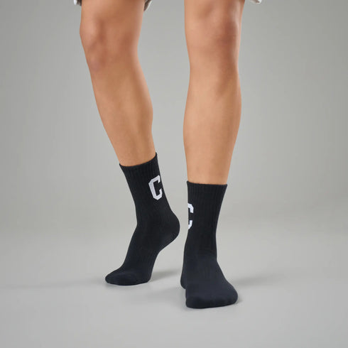 XYXX Crew Calf Length Socks - Ink Black