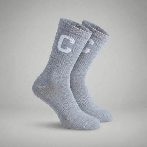 XYXX Crew Calf Length Socks - Concrete Grey