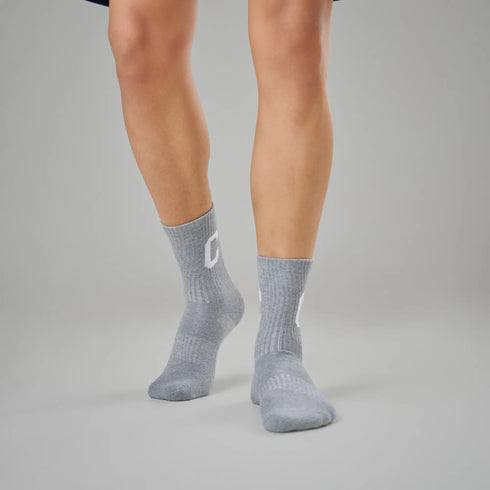 XYXX Crew Calf Length Socks - Concrete Grey