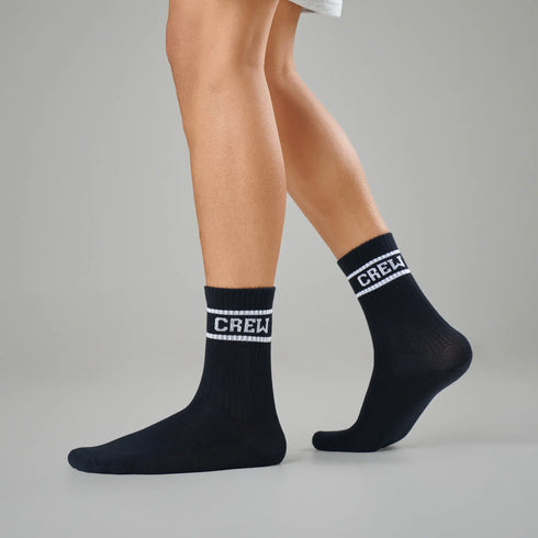 XYXX Crew Calf Length Socks - Ink Black
