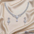 Glistening Ruby Leaf Necklace Set