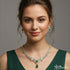 Glistening Ruby Leaf Necklace Set