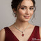 Timeless Double Ruby Drop Necklace Set