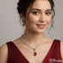 Timeless Double Ruby Drop Necklace Set