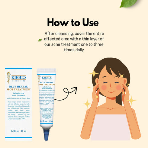 Kiehl's Blue Herbal Spot Treatment 15ml | Acne Treatment Cream