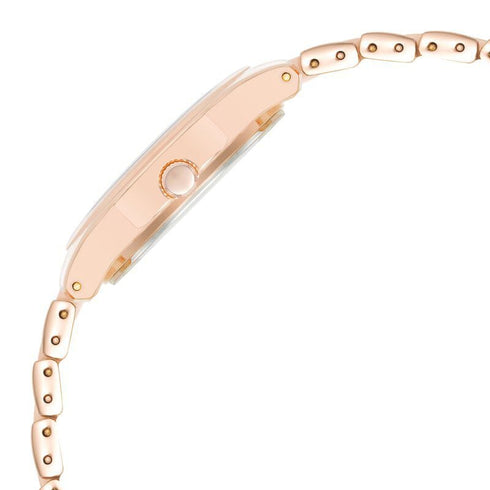 Anne Klein Quartz Analog Pink Dial Ceramic Strap Watch for Women