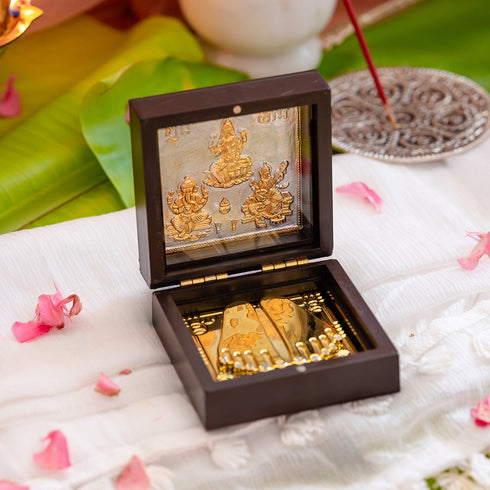 Samskara Home Lakshmi, Ganesh, Saraswati Pocket Temple (Small)