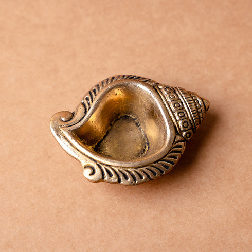 Samskara Home Shankh Brass Diya