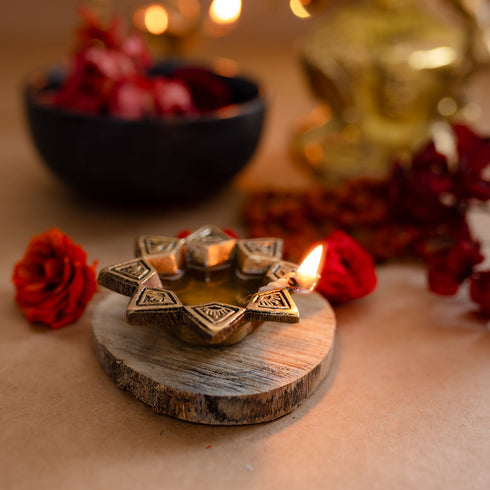 Samskara Home Nakshatra Brass Diya