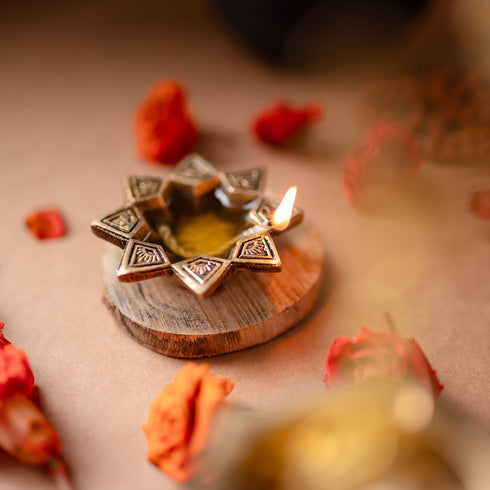 Samskara Home Nakshatra Brass Diya