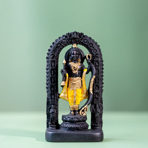 Samskara Home Divine Ram Statue - Black Gold