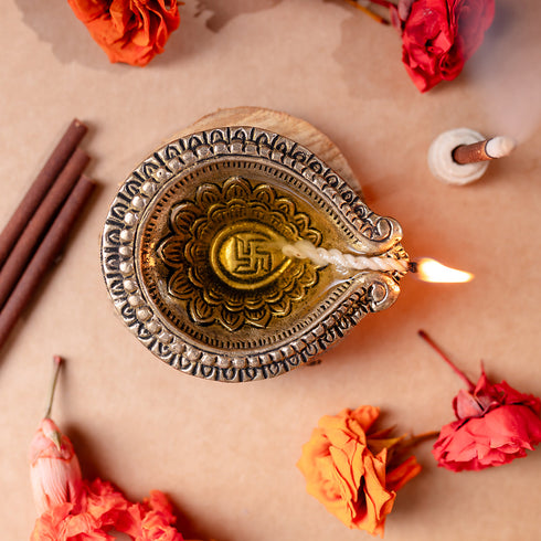 Samskara Home Anit Brass Diya