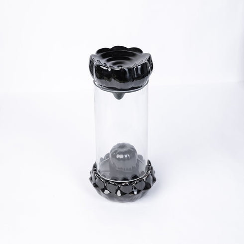 Samskara Home Divine Aura Glass Shivling Incense Holder