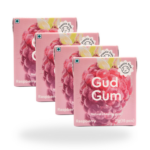 Gud Gum Raspberry Chewing Gum