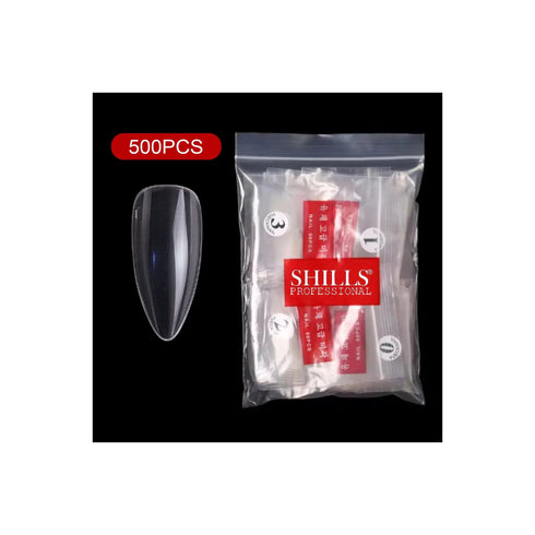 Shills Professional PKT 500pcs Almond Nail Tips Clear