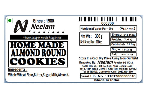 Neelam Foodland Almond Round Cookies