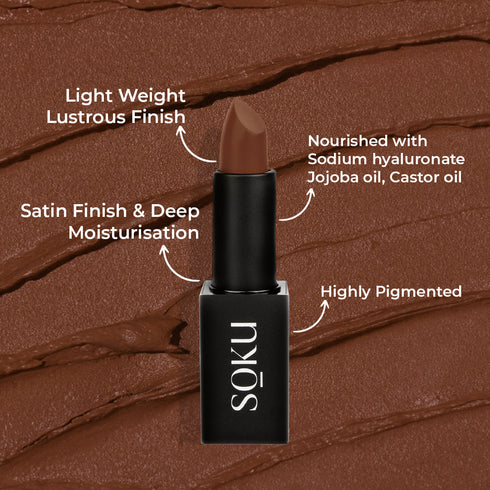Soku Cosmetic Censored !! Creamy Matte Lipstick - Almost Nude
