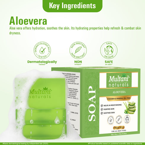 Multani Pharmaceuticals Limited Multani Naturals Hair & Skin Care with Power of Amla & Bhringraj Shampoo & Conditioner Aloe Vera Soap