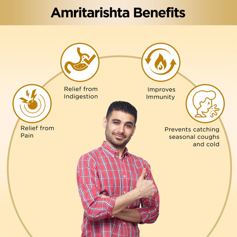 Multani Pharmaceuticals Limited Multani Ayurvedic Amritarishta Liquid Relieve Pain Burning Sensation & Indigestion
