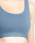 Jockey Wirefree Padded Tactel Nylon Stretch Full Coverage Racerback Styling Sports Bra with StayFresh and StayDry Treatment - Frost