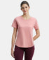 Super Combed Cotton Rich Relaxed Fit Solid Curved Hem Styled Half Sleeve T-Shirt