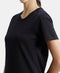 Super Combed Cotton Rich Relaxed Fit Solid Curved Hem Styled Half Sleeve T-Shirt