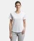 Super Combed Cotton Rich Relaxed Fit Solid Curved Hem Styled Half Sleeve T-Shirt