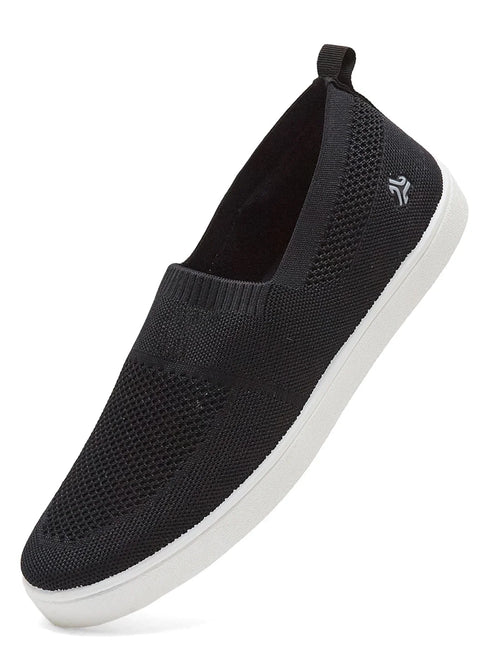 Campus AXTO Black Mens Walking Shoes