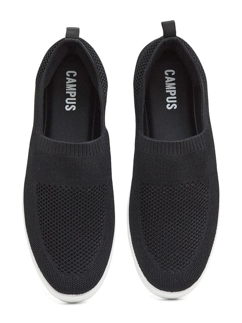 Campus AXTO Black Mens Walking Shoes