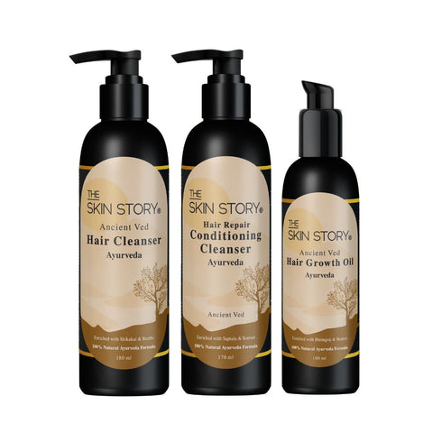 The Skin Story Ayurveda Shampoo|Conditioner & Oil Combo