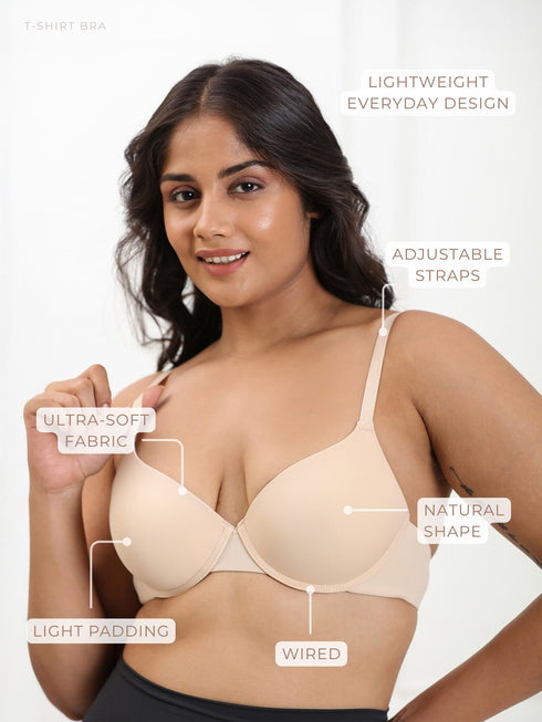 UNDERNEAT Everyday T-Shirt Bra - Beige