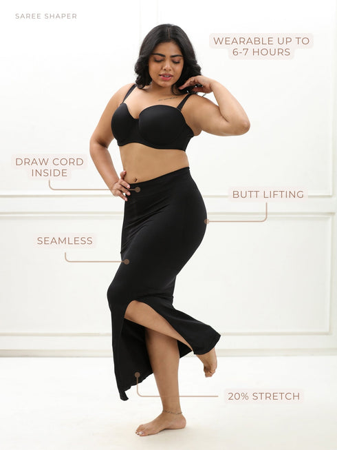 UNDERNEAT Saree Shapewear - Black