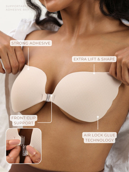 UNDERNEAT Supportable Adhesive Bra - Black