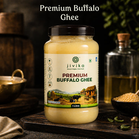 Jivika Organics A2 Desi Buffalo Ghee | Grass Fed Ghee Butter