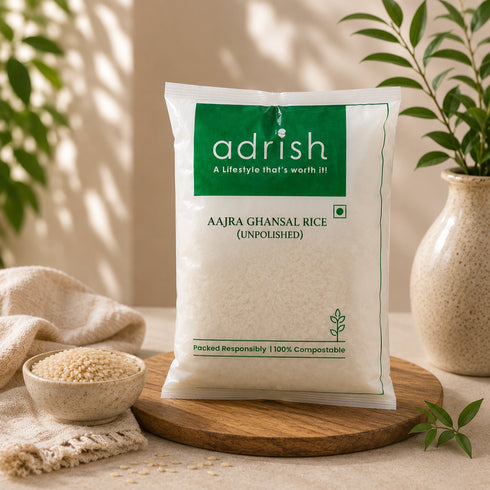 Adrish Organic Unpolished Ajra Ghansal Rice