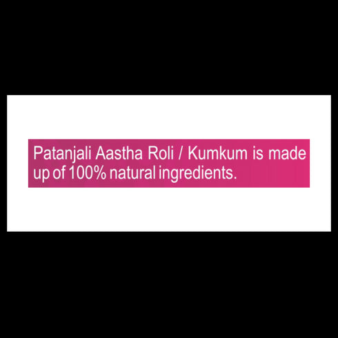 Patanjali Aastha Premium Roli | Kumkum 25g