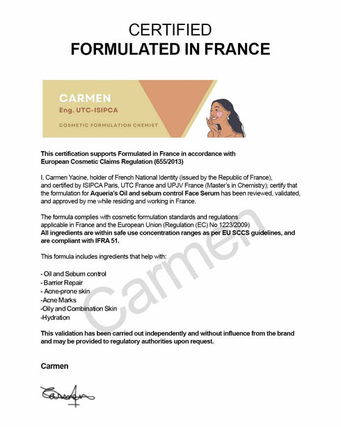 Aqueria Anti Acne Oil Control French Multi Active Serum