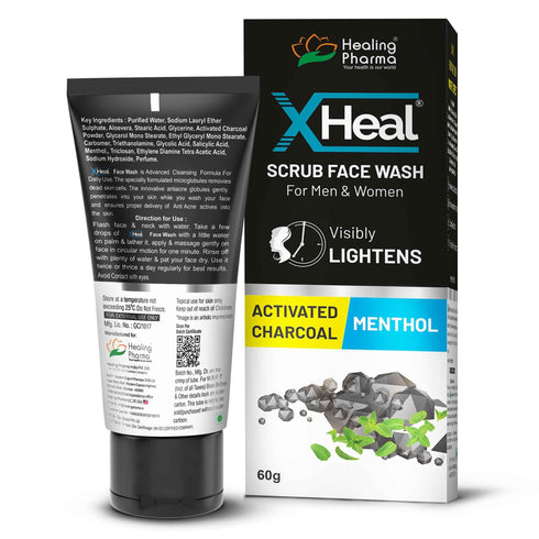 Healing Pharma Xheal Activated Charcoal Scrub Face Wash