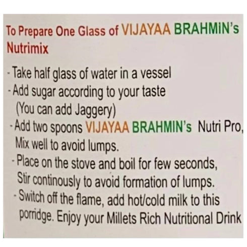 Vijayaa Brahmin's Nutri Pro